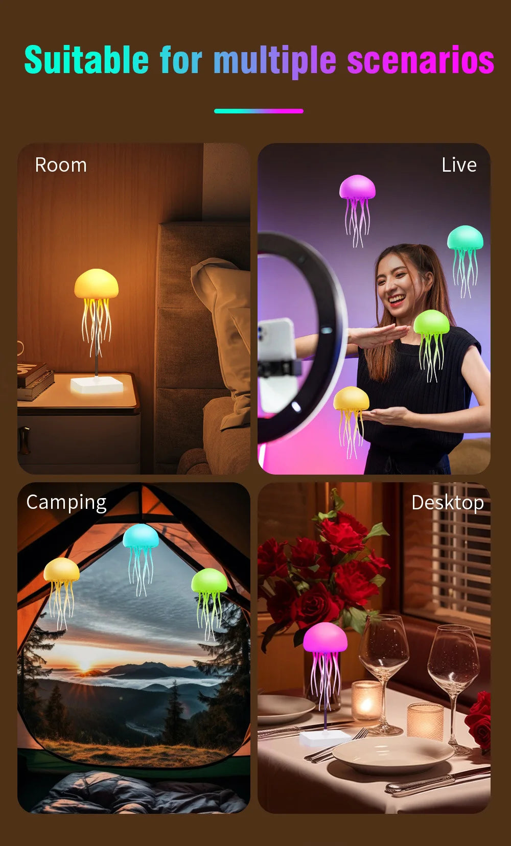 Jellyfish Cartoon LED Night Light – JellyGlow™