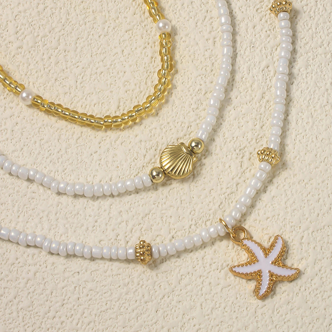 Starfish Charm Bead Necklace – OceanaBloom™