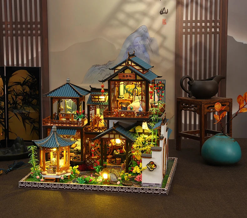 DIY Wooden Dollhouse – Miniature Craft Model