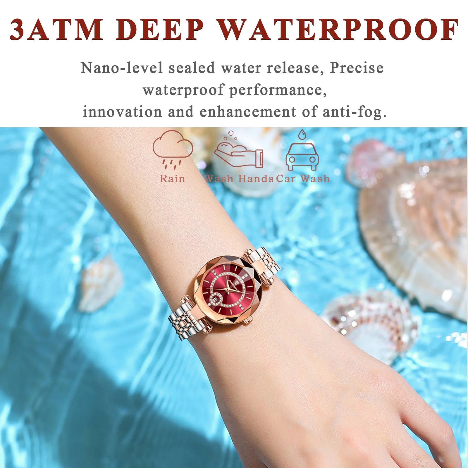 Diamond Quartz Watch – Poedar Luxe™
