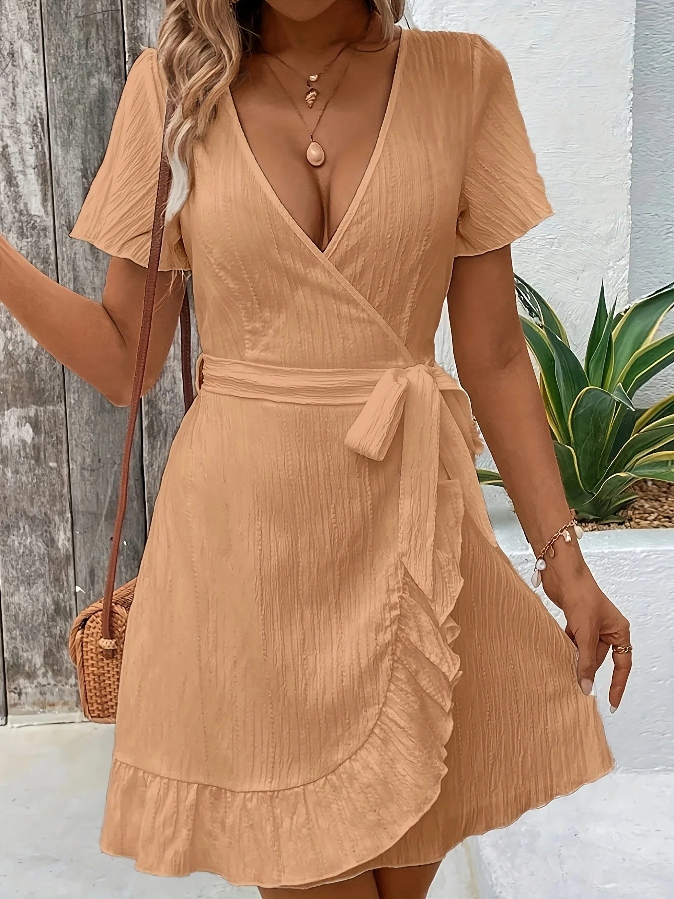 Women's Oversized Woven Dress Casual Bohemian Maxi Summer A-Line Long Dress with Pockets Full Length Clothing