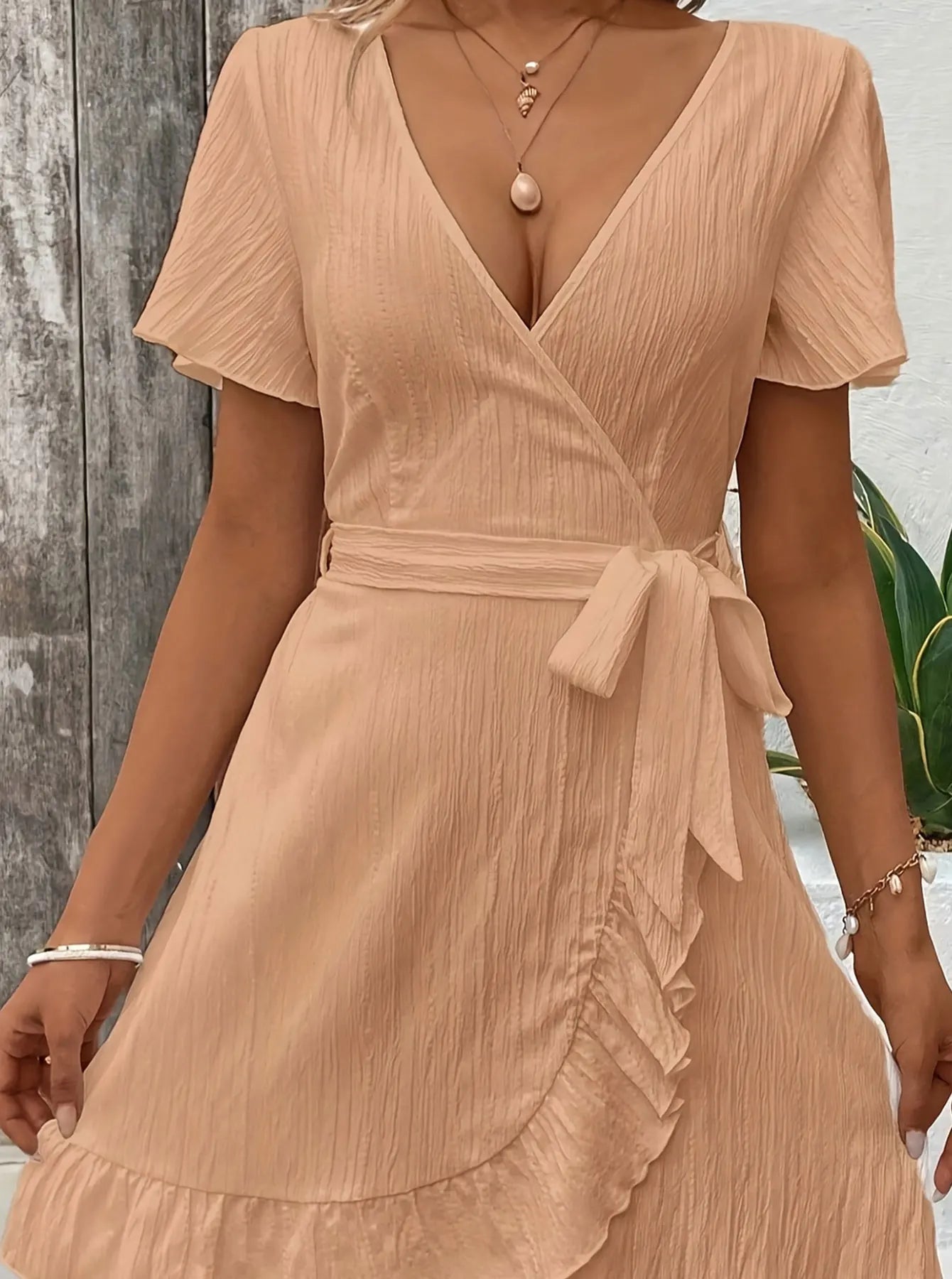 Women's Oversized Woven Dress Casual Bohemian Maxi Summer A-Line Long Dress with Pockets Full Length Clothing