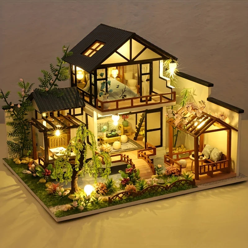 DIY 3D Wooden Dollhouse Kit – Creative Puzzle Gift