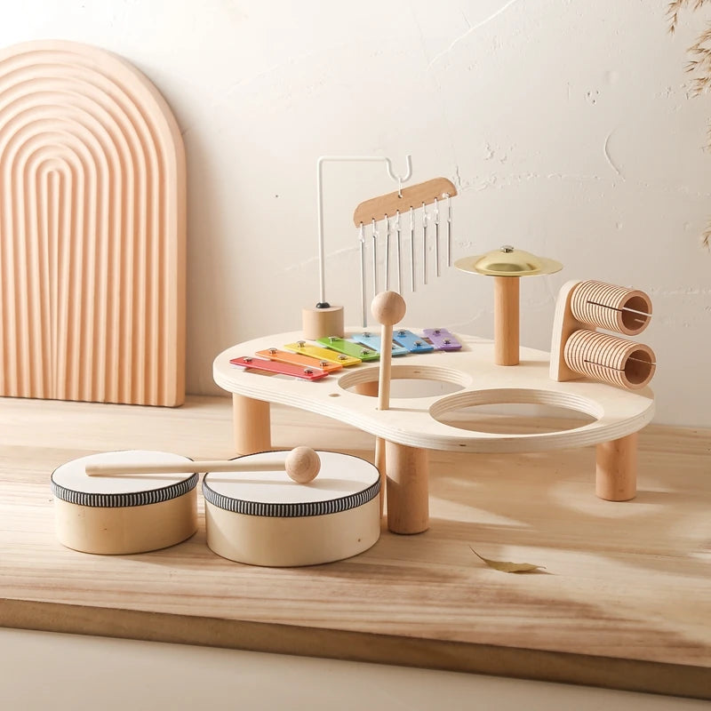 🎵 Wooden Music Table – Inspire Musical Genius from Day One
