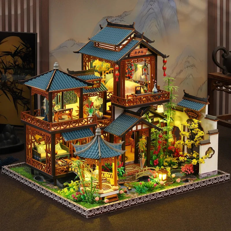 DIY Wooden Dollhouse – Miniature Craft Model