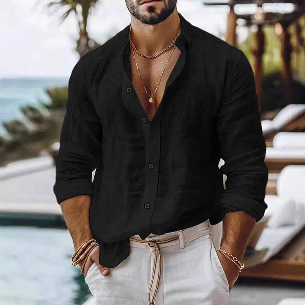 Coastal Linen Shirt – TideFlow™