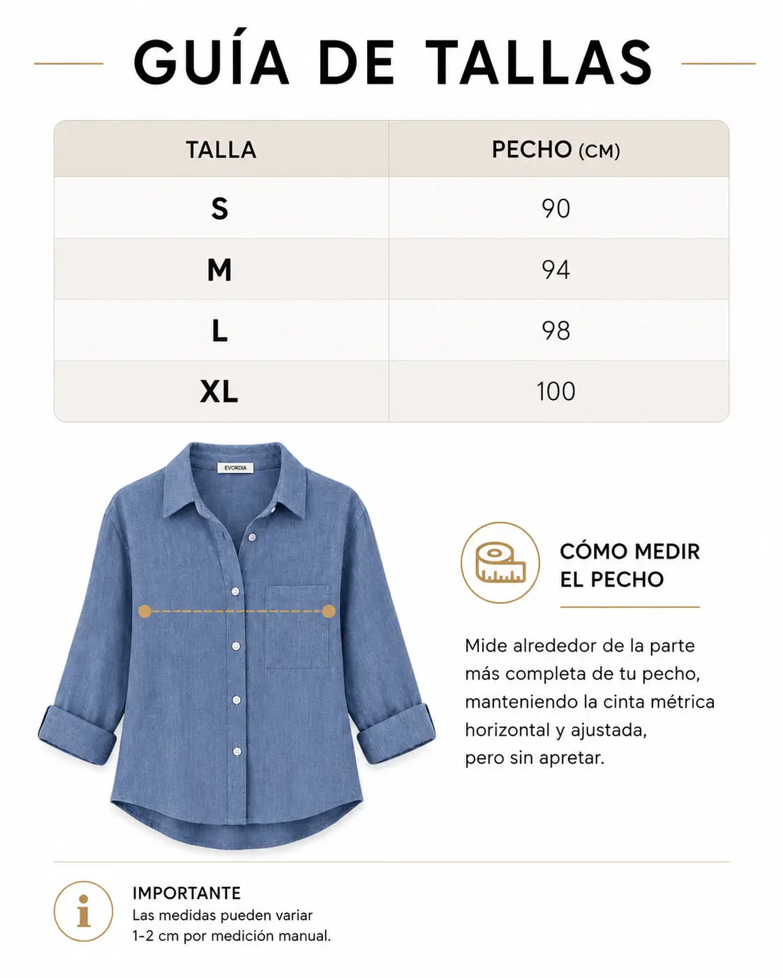 Evordia Brisa - Camisa de Lino y Algodón